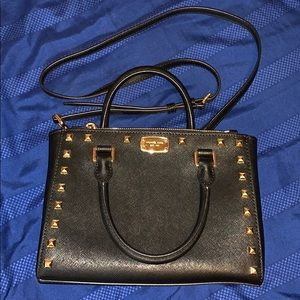Michael Kors stud mini satchel with long strap